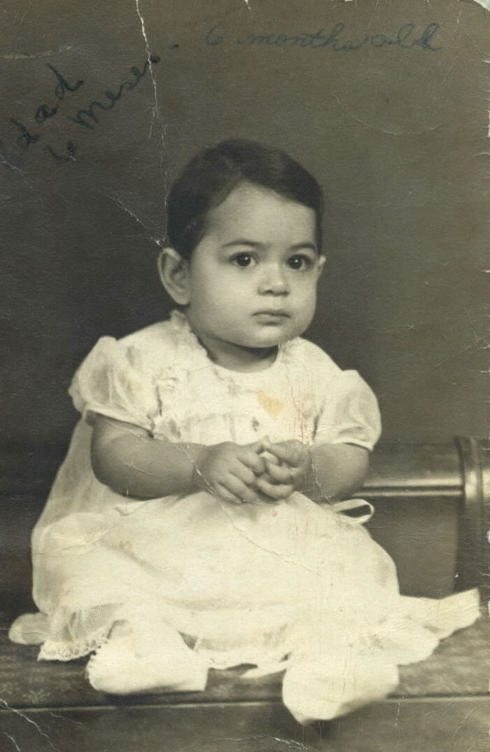 Maria at the age of 6 months taken at a Portrait Studio in Laredo, Texas- 1944